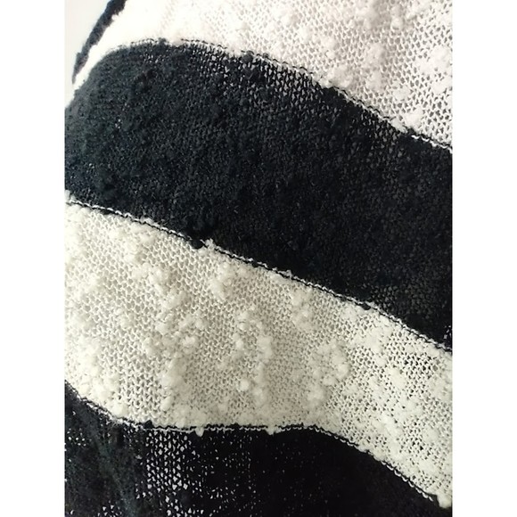 CLEARANCE LA Hearts Black and White Striped Textured Sweater - Picture 2 of 6